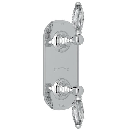 Rohl Italian Bath Trim For 1/2" Thermostatic/Diverter Control Rough Valve A4964LCAPC